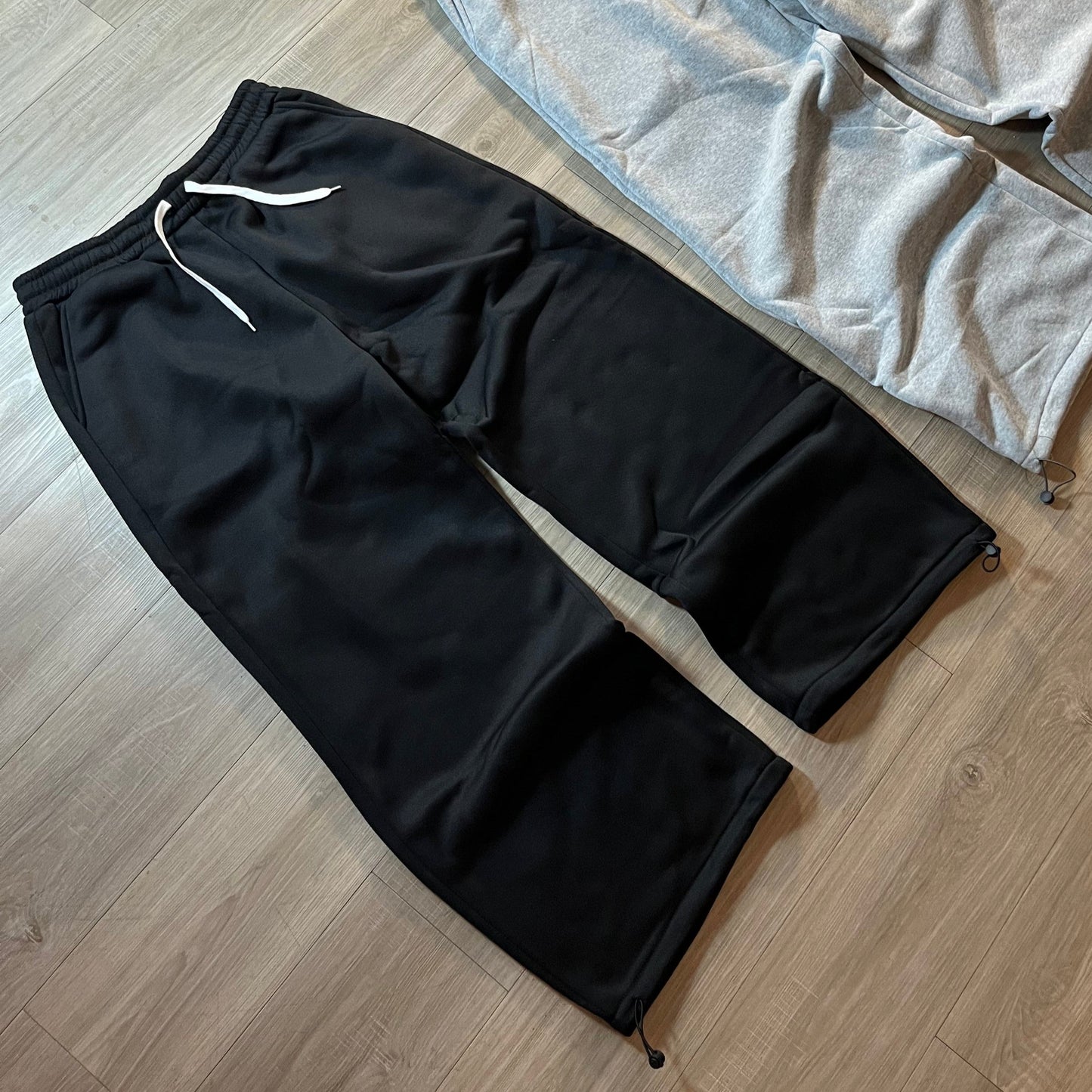 Baggy Wide Leg Black Sweats