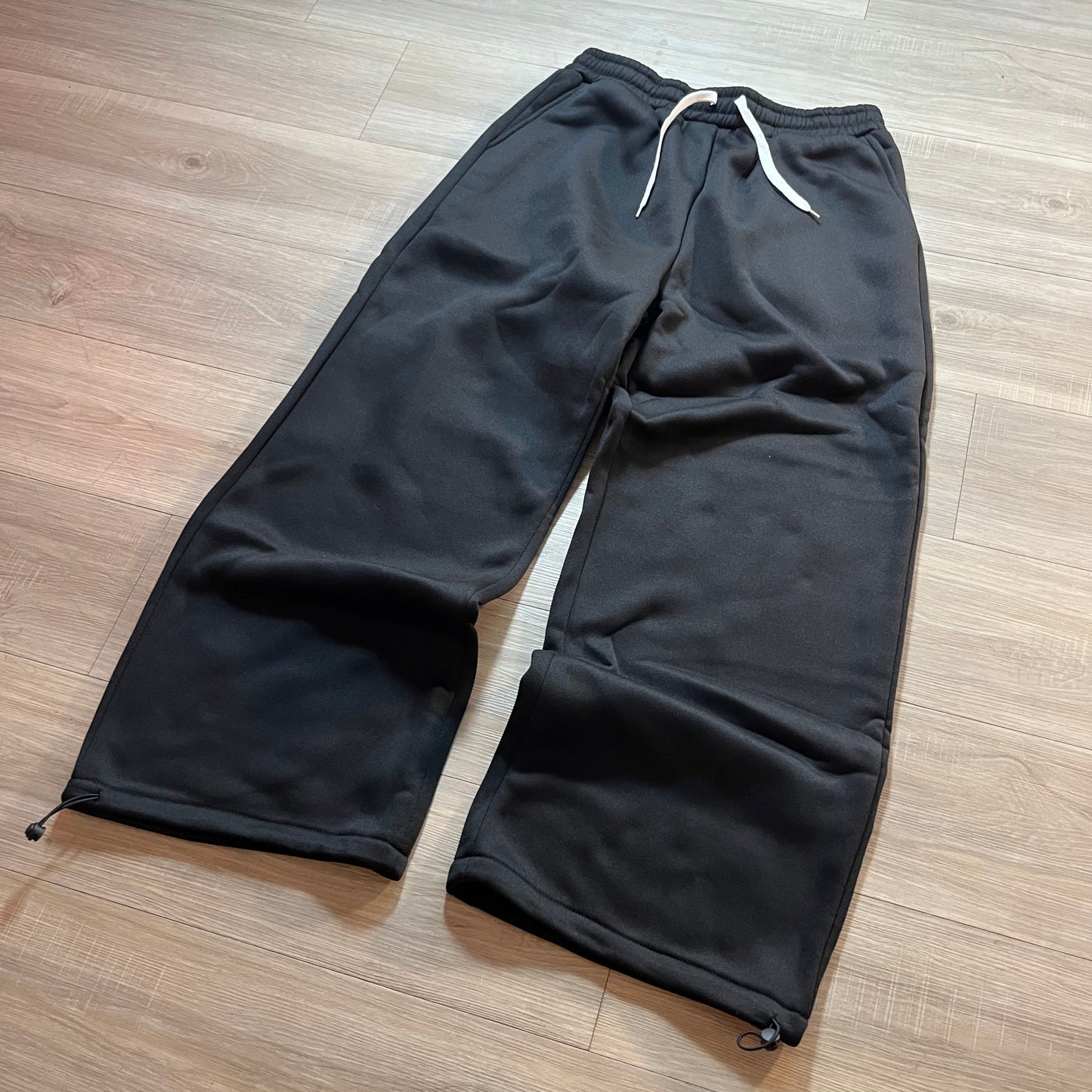 Baggy Wide Leg Black Sweats